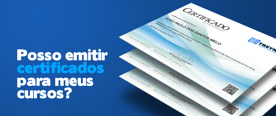 Posso emitir certificados para meus cursos?