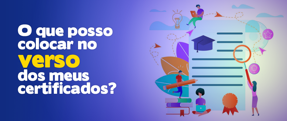 O que posso colocar no verso dos meus certificados?